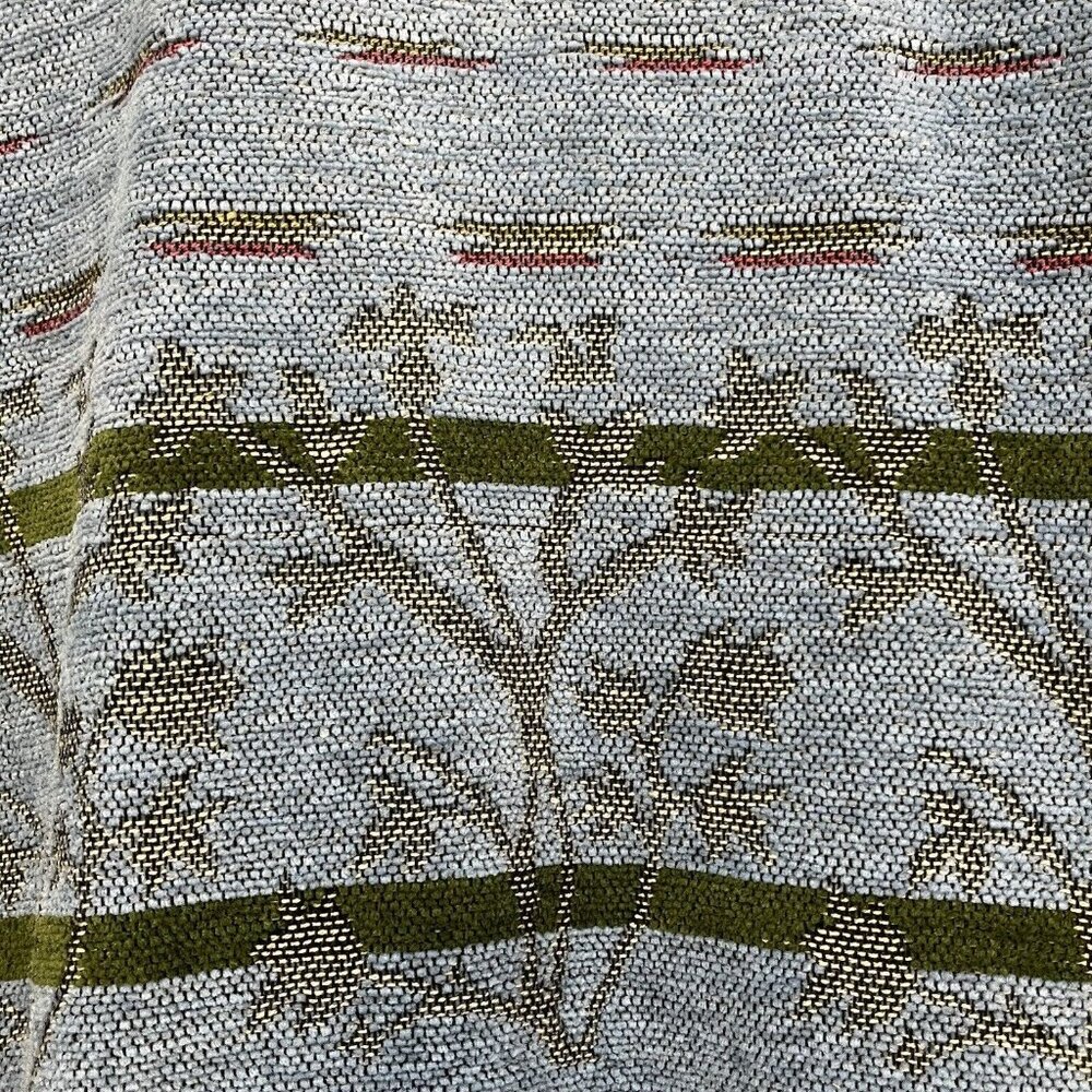 Flashback Blue Tan Tapestry Style Southwest Plant Design Jacket Women Size 1X - Picture 4 of 16